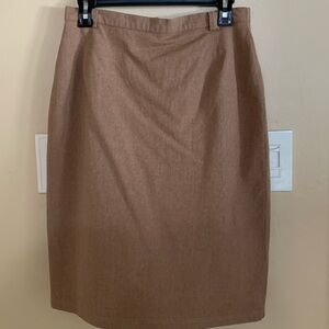 Vintage Schneberger Brown Wool Pencil Skirt